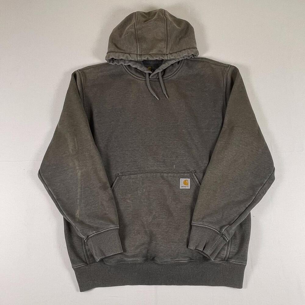 Carhartt Hoodie Grey Workwear Baggy Streetwear L